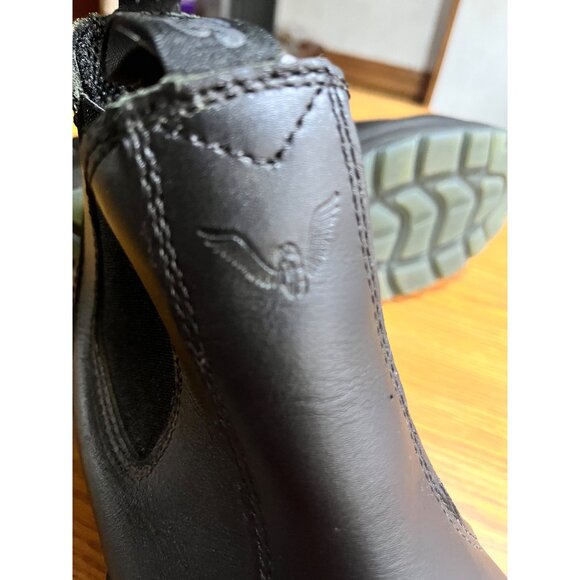 Thorogood Mens Black Leather Slip-On Work Boots Size 7W woman’s size 9W - Picture 5 of 5